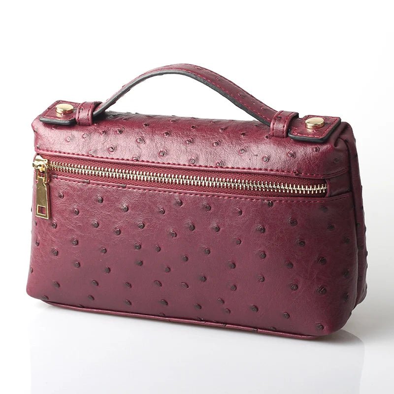 SOERA Bianca Ostrich Pattern Bag - Handbags -  Maroon