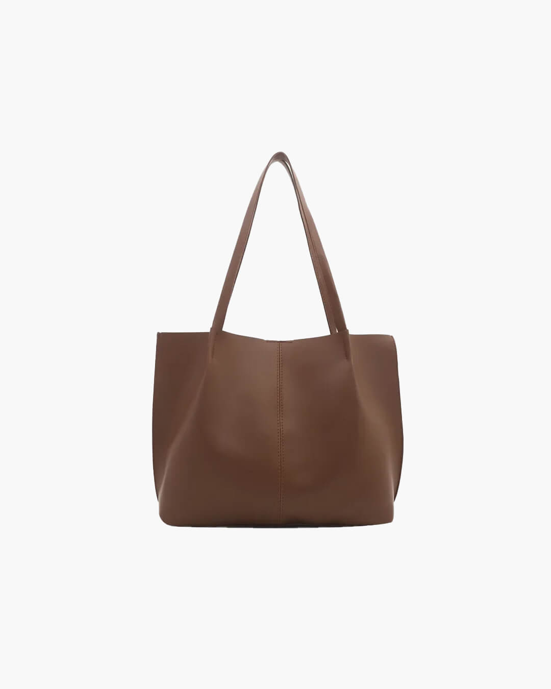 SOERA Calista Faux Leather Tote Bag - Handbags - 1005010041737341-;QC1764877298442568845 Dark Brown