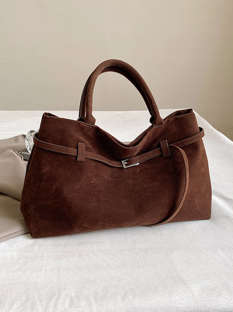 SOERA Dalila Suede Bag - Handbags - DBAD2-WK384002 Beige Regular