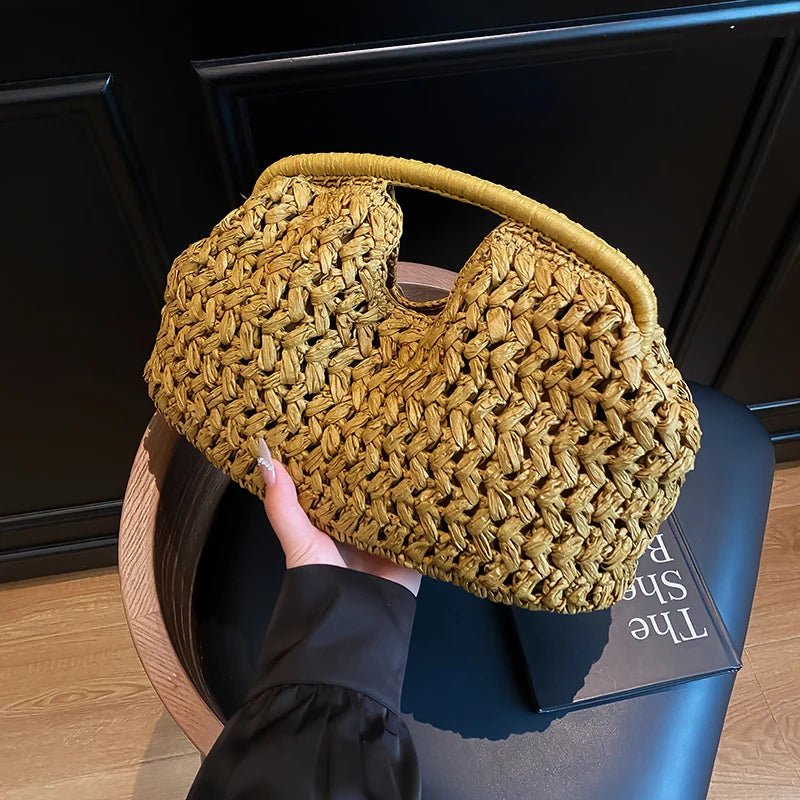 SOERA Danica Woven Rattan Tote - Handbags -  Ginger