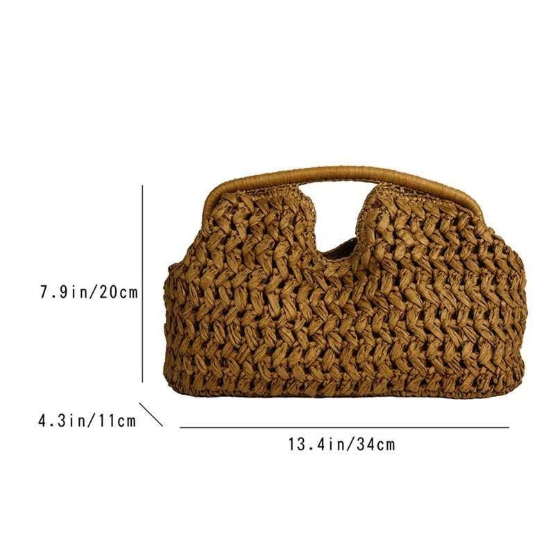 SOERA Danica Woven Rattan Tote - Handbags -  Ginger