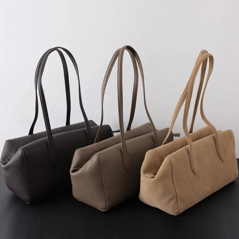 SOERA Elena Genuine Leather Tote Bag - Handbags -  Suede 30