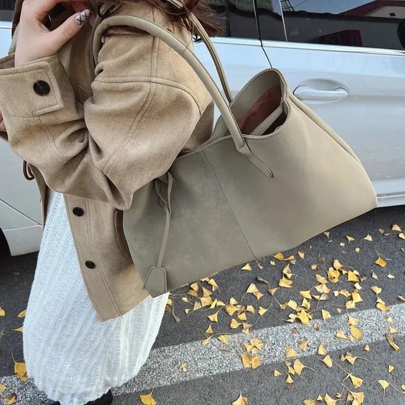 SOERA Joan Vegan Suede Bag - Handbags - 3256809459981451-;uL1757549907235693310 Khaki