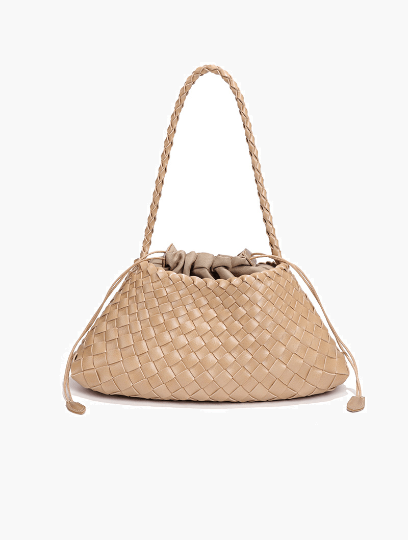 SOERA Marissa Vegan Leather Woven Bag Small - Handbags - Soera-Madeleine-Vegan-Leather-Woven-Bag-Small-Handbag/Beige Beige Regular