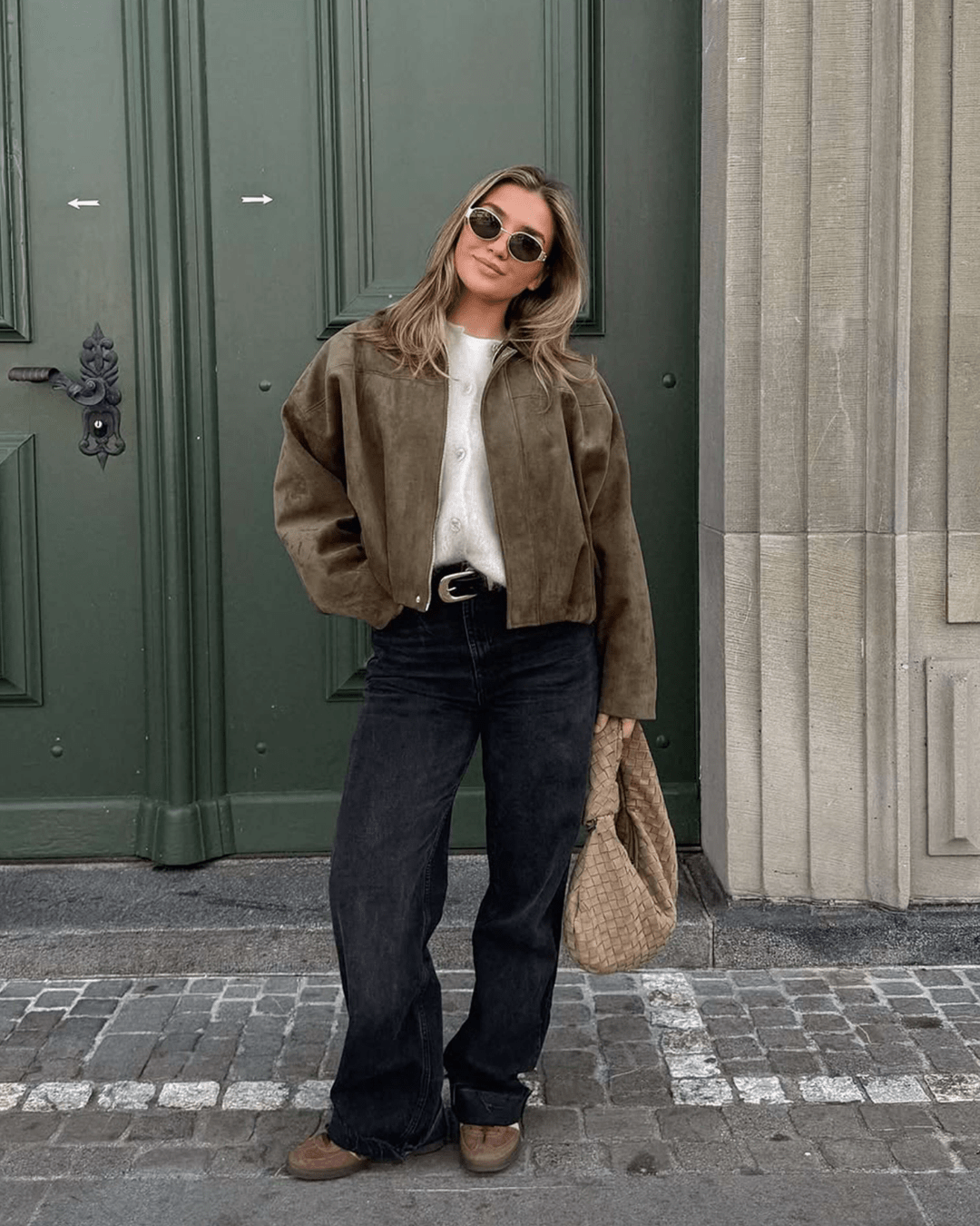 SOERA Constance Faux Suede Bomber Jacket - Jacket - SOERA-680707-L-OLIVE-11171 Olive L