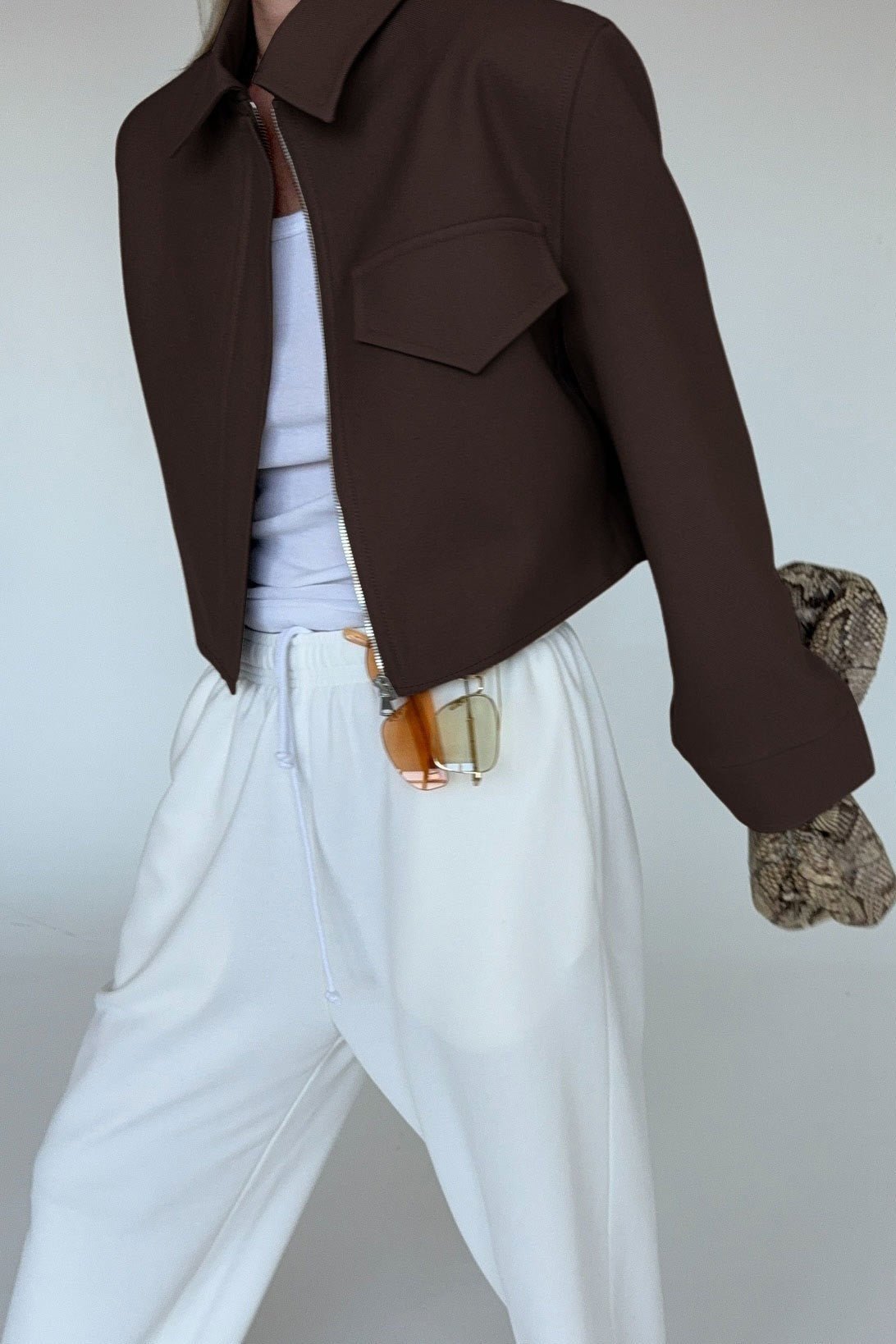 SOERA Dida Brown Zip Jacket - Jacket - SOERA-960067-M-BROWN-33955 Brown M