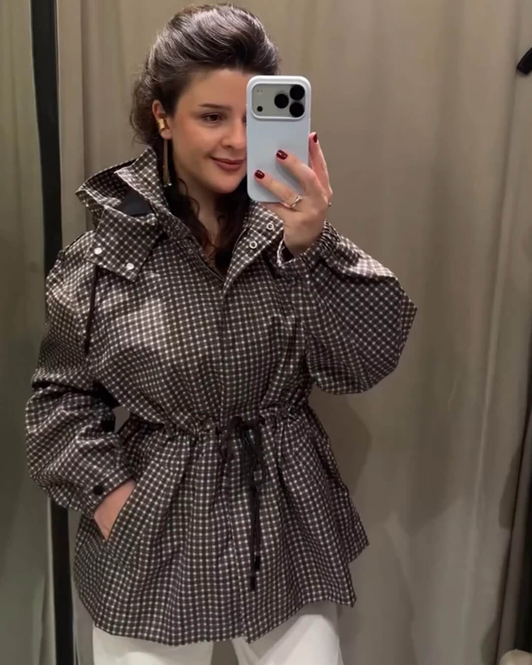 SOERA Katie Plaid Hooded Windbreaker Jacket - Jacket - SOERA-679811-LAT-XS-99811 XS