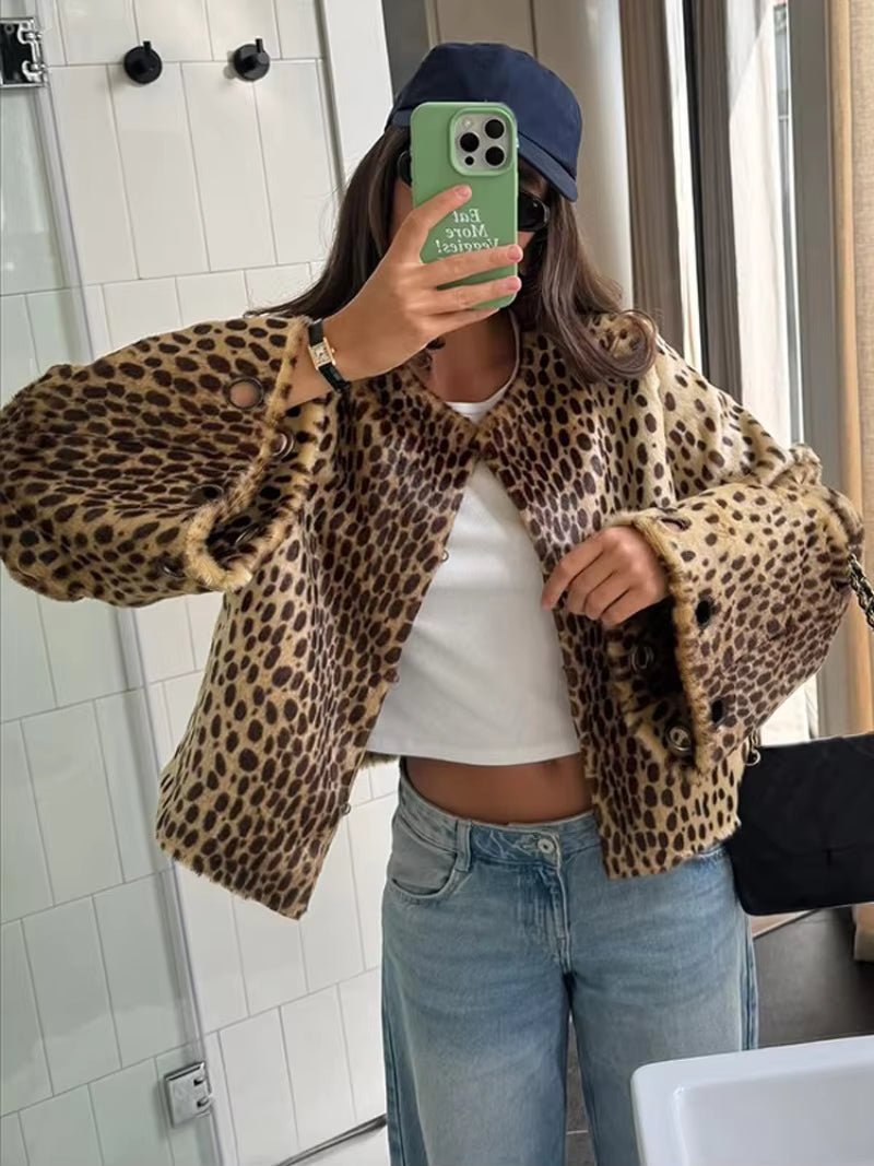 SOERA Rebecca Leopard Faux Fur Jacket - Jacket - SOERA-467139-DEF-OS-56101 L