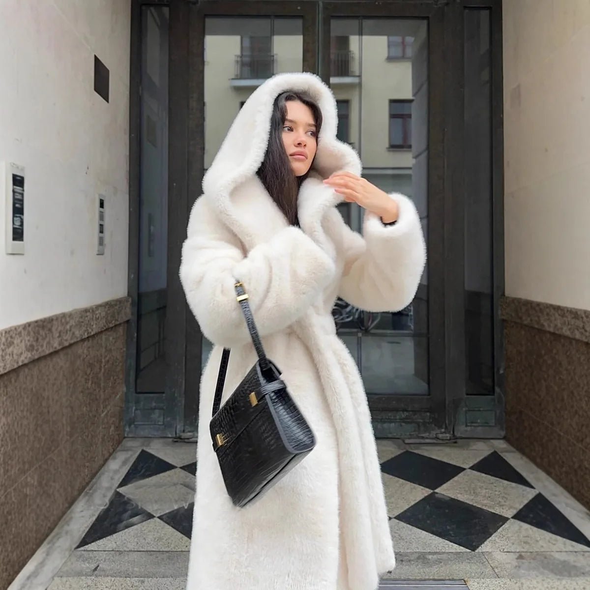 SOERA Chloe Hooded Long Coat - Jackets - 3256810008078456-;Oz1766554851680177907 White S