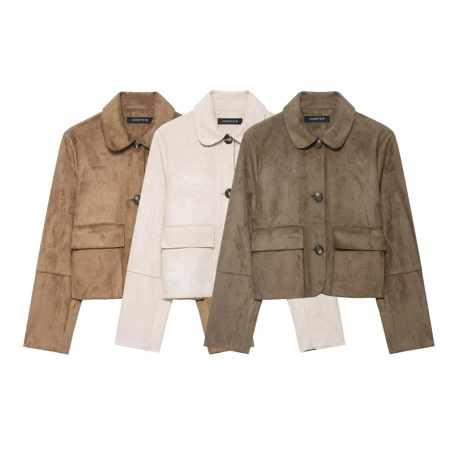 SOERA Elara Suede Jacket - jackets - 3256809599278105-;hP1757549903450664435 Brown S