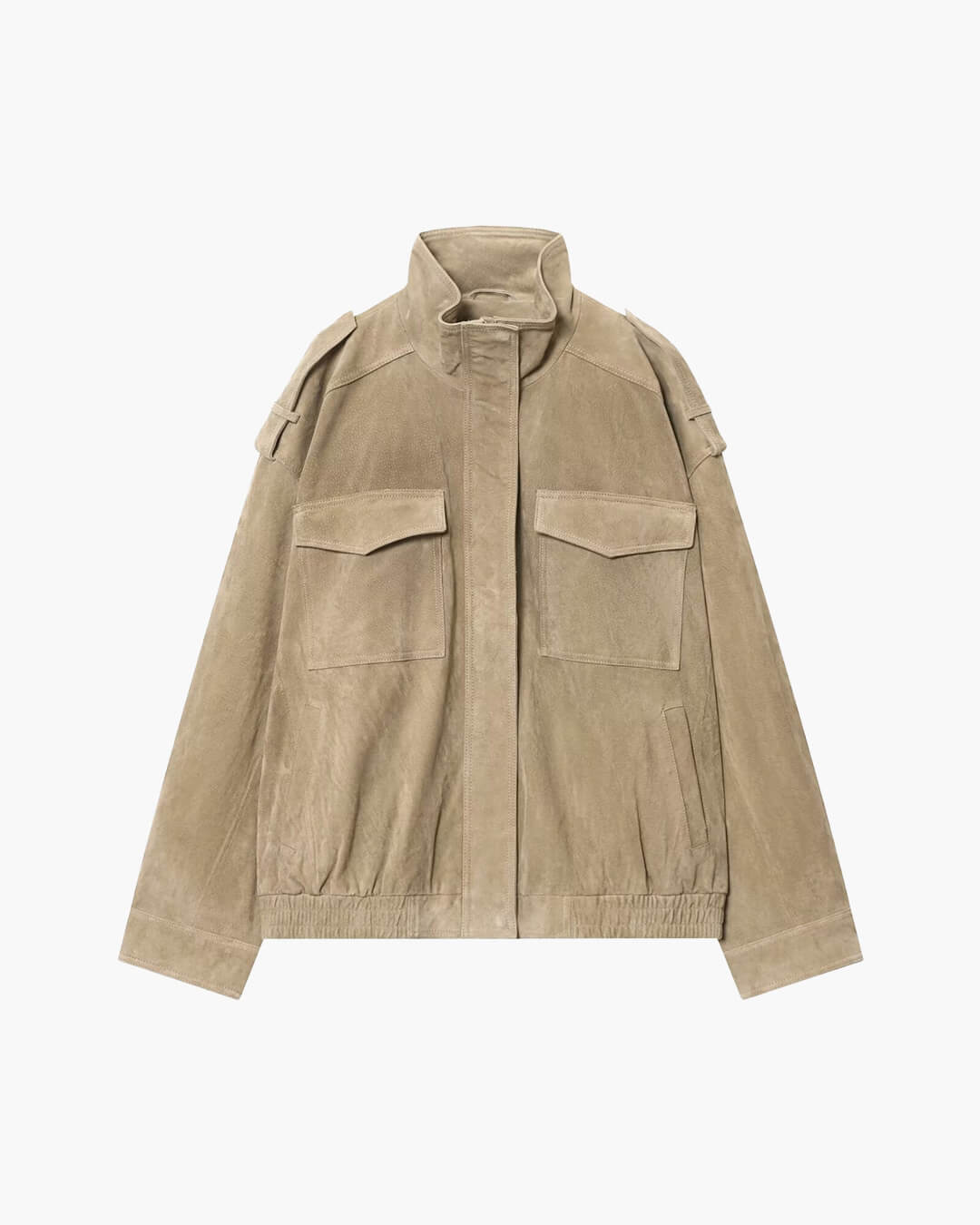 SOERA Marianne High Neck Suede Pocket Jacket - Jackets - 1005008551331900-;Eh1775552729666719748 Camel XS