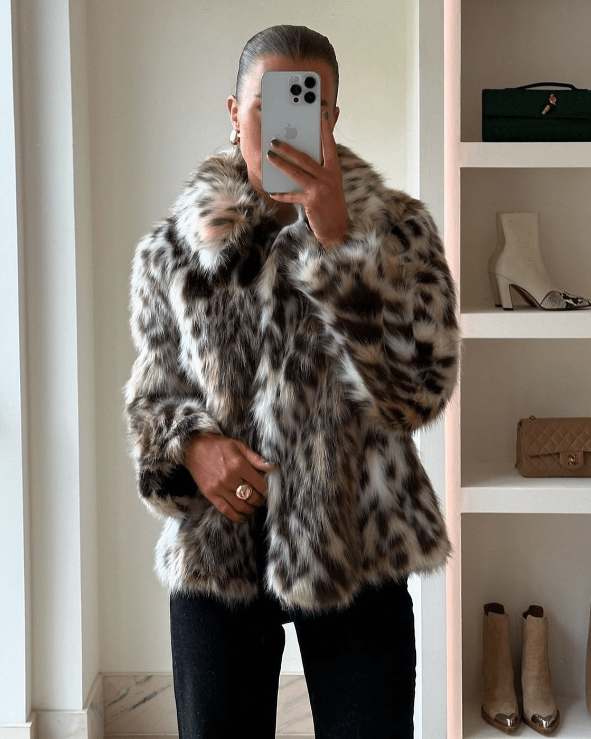 SOERA Nora Leopard Faux Fur Coat - Jackets - xF1764442362184807686 XS