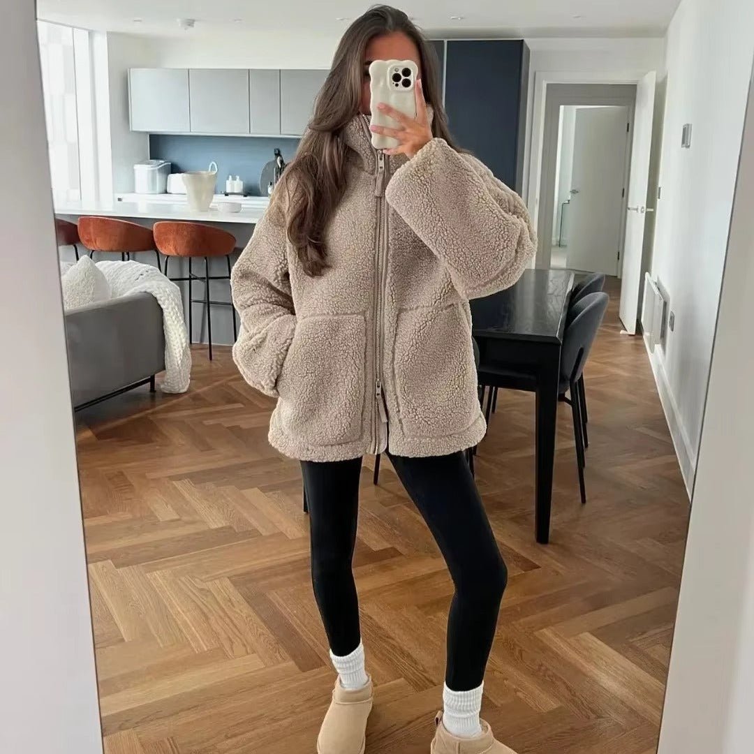 Casaco Teddy com Fecho Zip Tidy