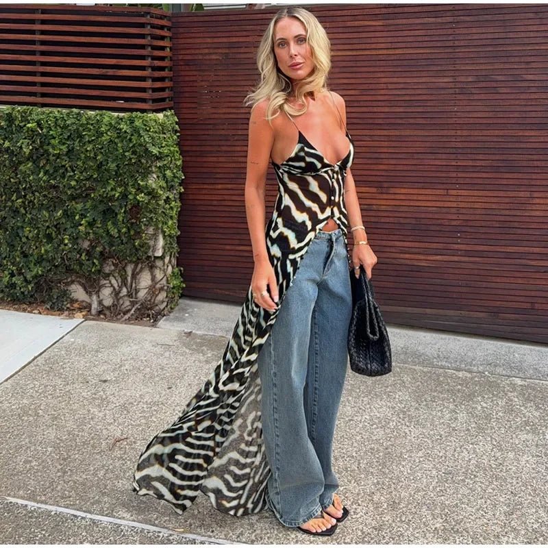 SOERA Bianca Zebra Tunic Top and Trouser Set - Matching Sets - SOERA-818499-DEF-OS-14116 Tops Only S
