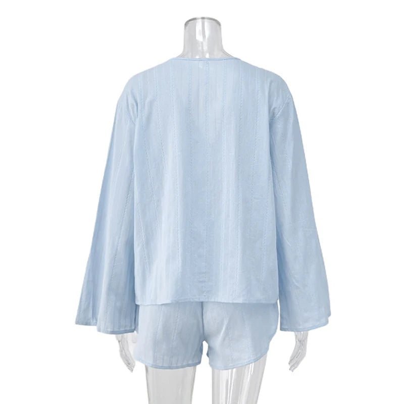 SOERA Julienne Cardigan Shorts Set - Matching Sets - 1005008557919058-;sx1769140529578072998 S