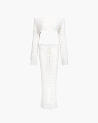 Megan Off-Shoulder Strick-Strandset