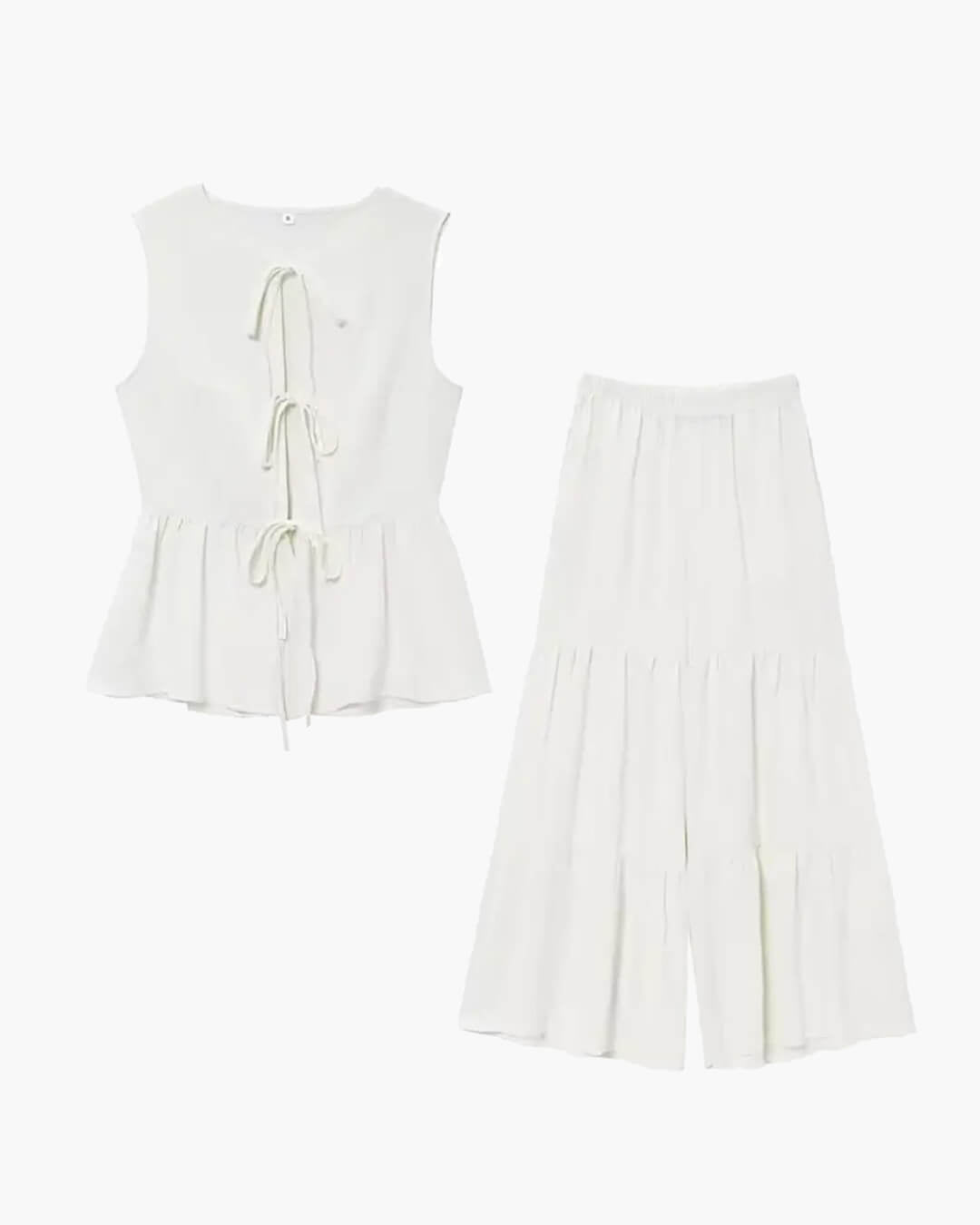 Conjunto Colete com Laço à Frente e Calças Vianne