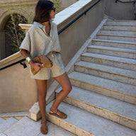 Conjunto de shorts a rayas Denise