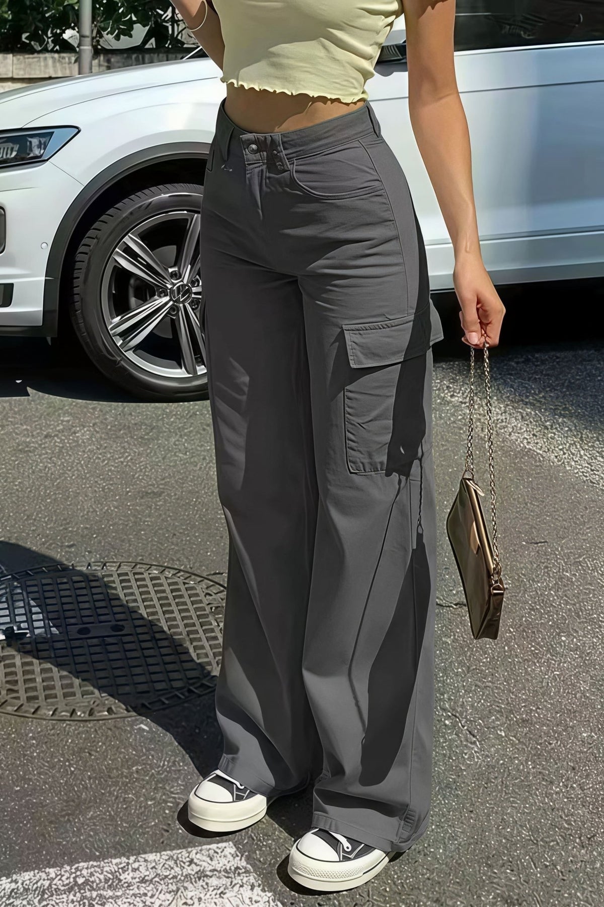 Bianca pocket cargo straight pants