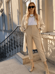 Sofia pantalones lápiz de talle alto