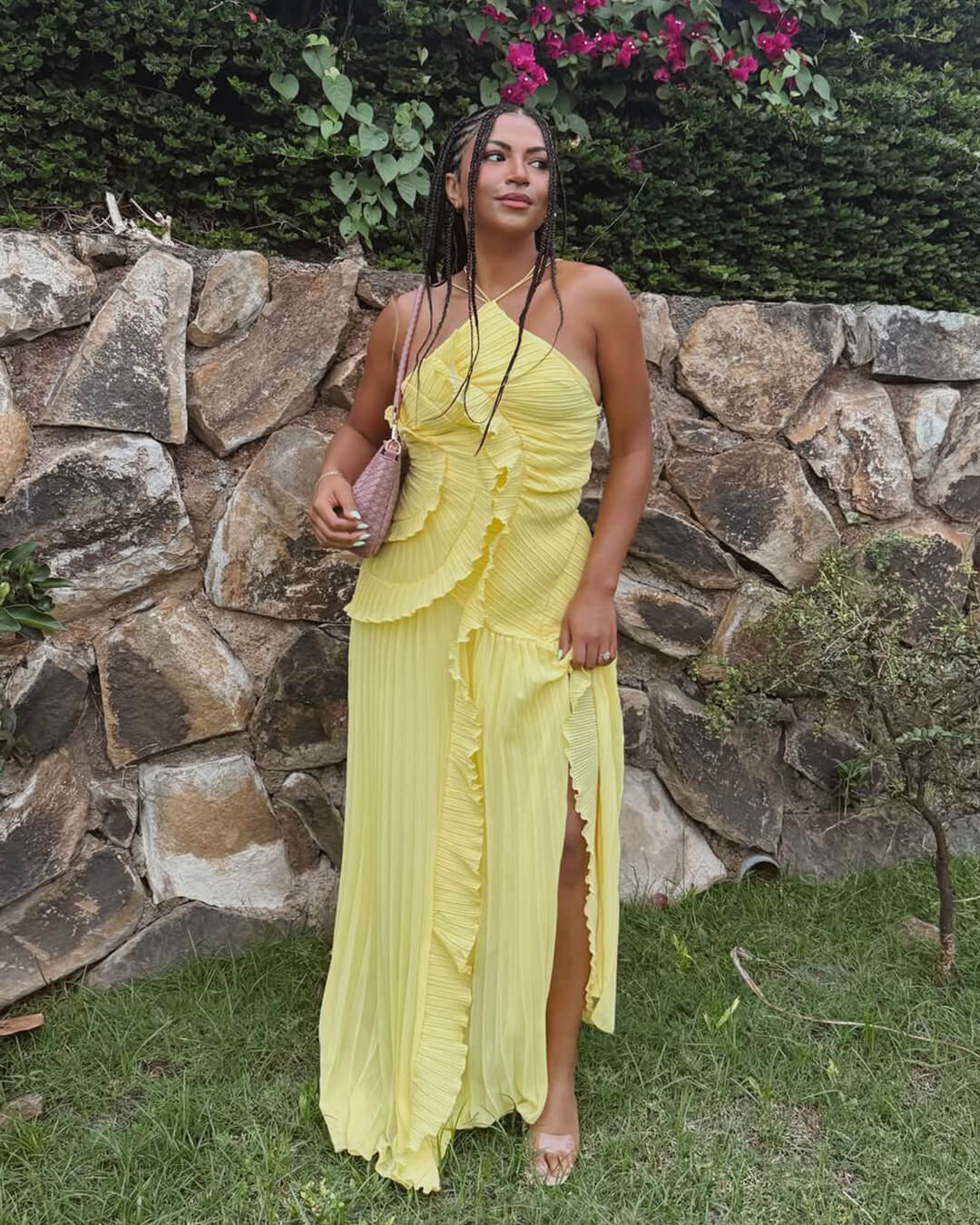 Abito da sera Beatrice halter A-line