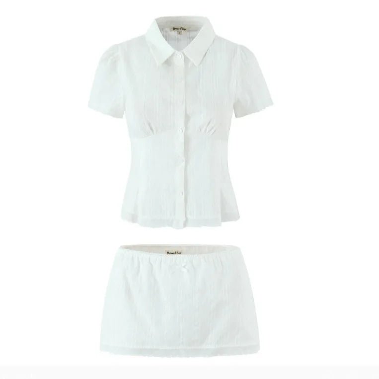 SOERA Brianna Cropped Slim - Fitting Skort Set - Set -  Set White M