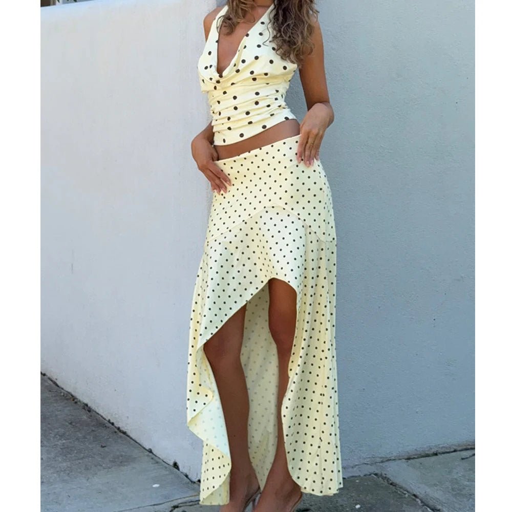 SOERA Sylvia Polka Dot Two - Piece Set - Set -  Yellow S