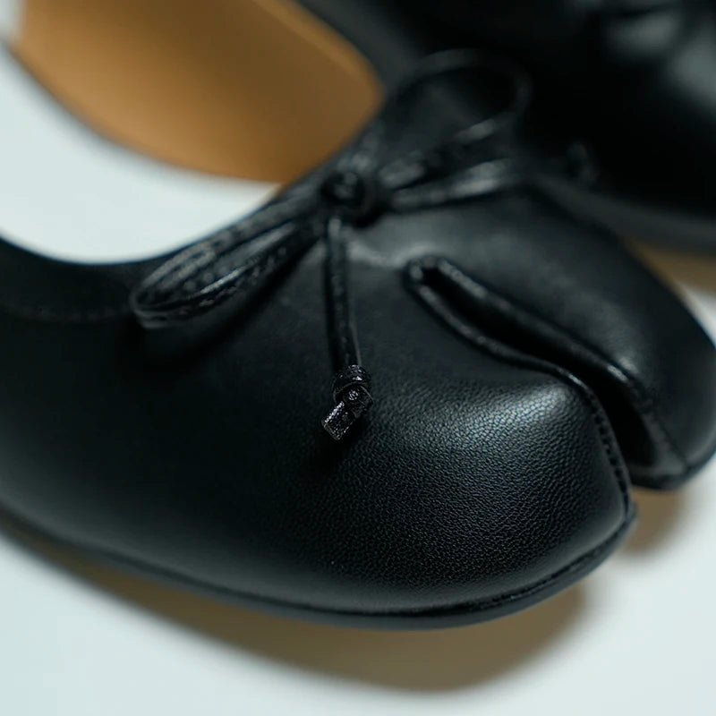 SOERA Beatrice Split-Toe Ballet Mary Jane Heels - Shoes -  Black 35