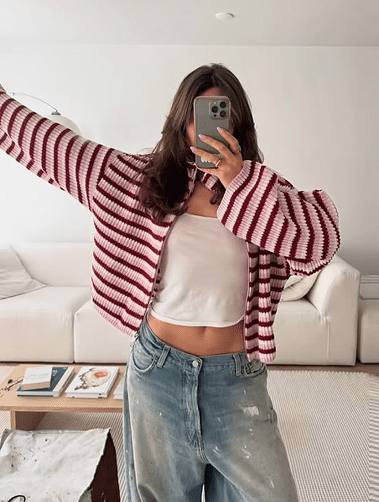 SOERA Simona Knit Zip Sweater - Sweaters & Cardigans - 1005009362328605-;tQ1775063642839620063 Red L
