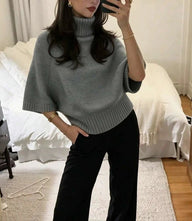 Olivia Ribbed Knit High Neck Sweater