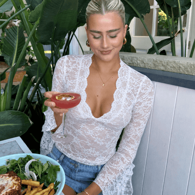 Sophia top de encaje con escote en V