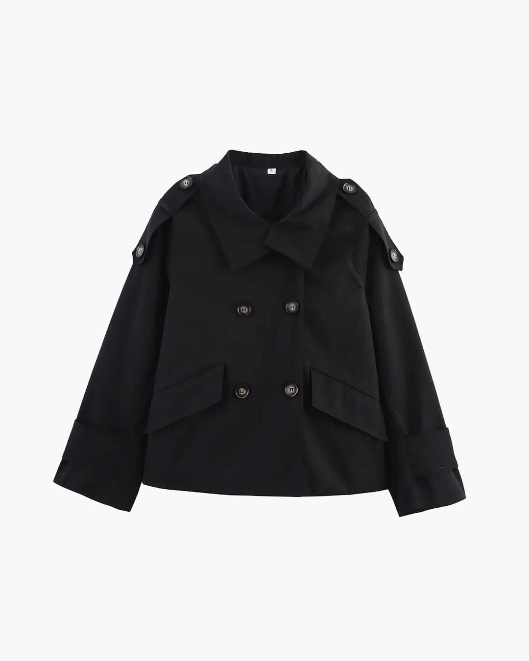 Vivienne Trench Coat Cropped com Gola Alta